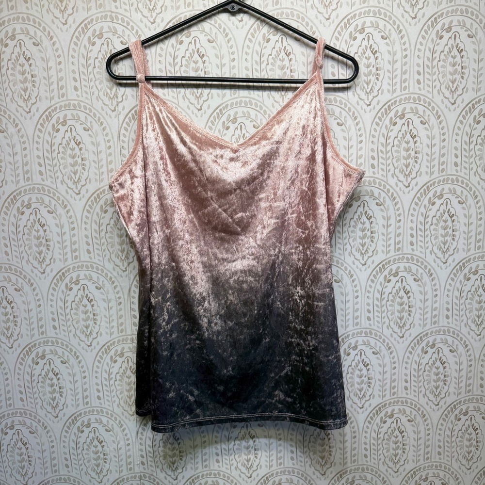 Maurices‎ Velvet Camisole Women XXL Pink Ombre Sleeveless V-Neck Tank Top NWT